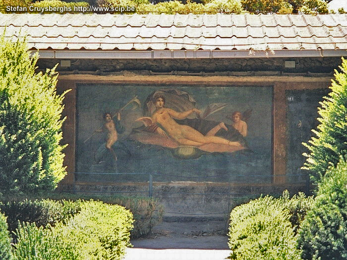 Pompeii - Casa Venus In het huis van Venus kan je nog een grote muurschildering teruvinden van deze godin van de liefde. Stefan Cruysberghs